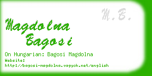 magdolna bagosi business card